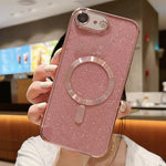 Custodia per telefono in TPU galvanico MagSafe Glitter, For iPhone 17e / 16e, For iPhone 17 Pro Max, For iPhone 17 Pro