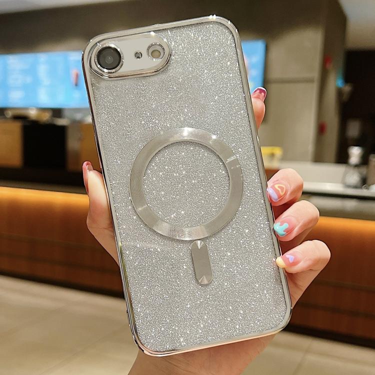 Custodia per telefono in TPU galvanico MagSafe Glitter, For iPhone 17e / 16e, For iPhone 17 Pro Max, For iPhone 17 Pro
