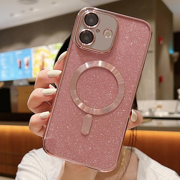 Custodia per telefono in TPU galvanico MagSafe Glitter, For iPhone 17, For iPhone Air, For iPhone 16 Pro Max