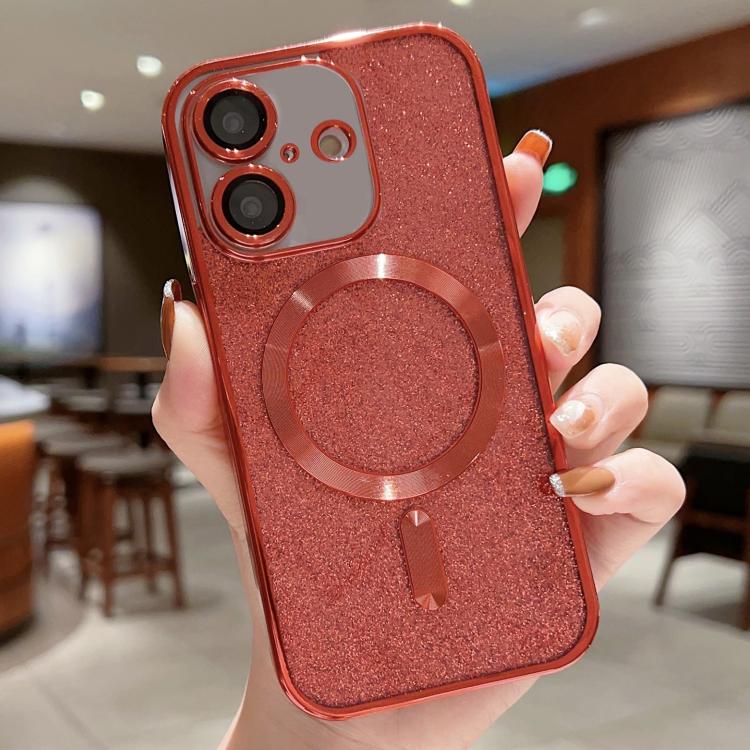 Custodia per telefono in TPU galvanico MagSafe Glitter, For iPhone 17, For iPhone Air, For iPhone 16 Pro Max