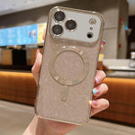 Custodia per telefono in TPU galvanico MagSafe Glitter, For iPhone 17e / 16e, For iPhone 17 Pro Max, For iPhone 17 Pro