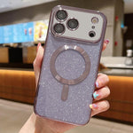 Custodia per telefono in TPU galvanico MagSafe Glitter, For iPhone 17e / 16e, For iPhone 17 Pro Max, For iPhone 17 Pro