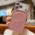 Custodia per telefono in TPU galvanico MagSafe Glitter, For iPhone 17e / 16e, For iPhone 17 Pro Max, For iPhone 17 Pro