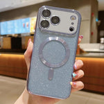 Custodia per telefono in TPU galvanico MagSafe Glitter, For iPhone 17e / 16e, For iPhone 17 Pro Max, For iPhone 17 Pro