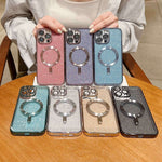 Custodia per telefono in TPU galvanico MagSafe Glitter, For iPhone 17e / 16e, For iPhone 17 Pro Max, For iPhone 17 Pro