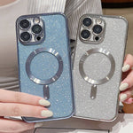 Custodia per telefono in TPU galvanico MagSafe Glitter, For iPhone 17e / 16e, For iPhone 17 Pro Max, For iPhone 17 Pro