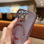 Custodia per telefono in TPU galvanico MagSafe Glitter, For iPhone 13 Pro Max, For iPhone 13 Pro, For iPhone 13