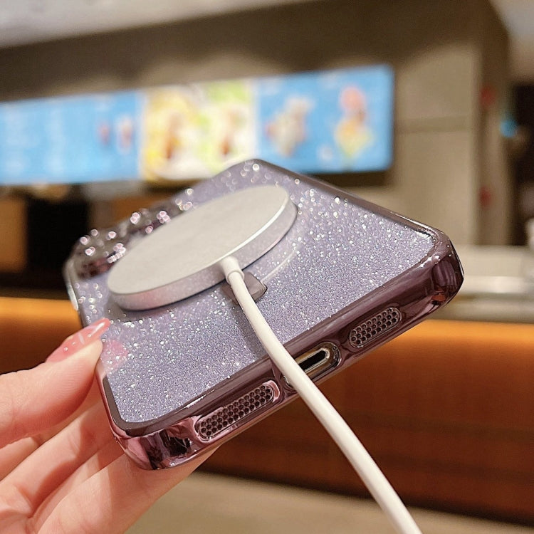Custodia per telefono in TPU galvanico MagSafe Glitter, For iPhone 17e / 16e, For iPhone 17 Pro Max, For iPhone 17 Pro