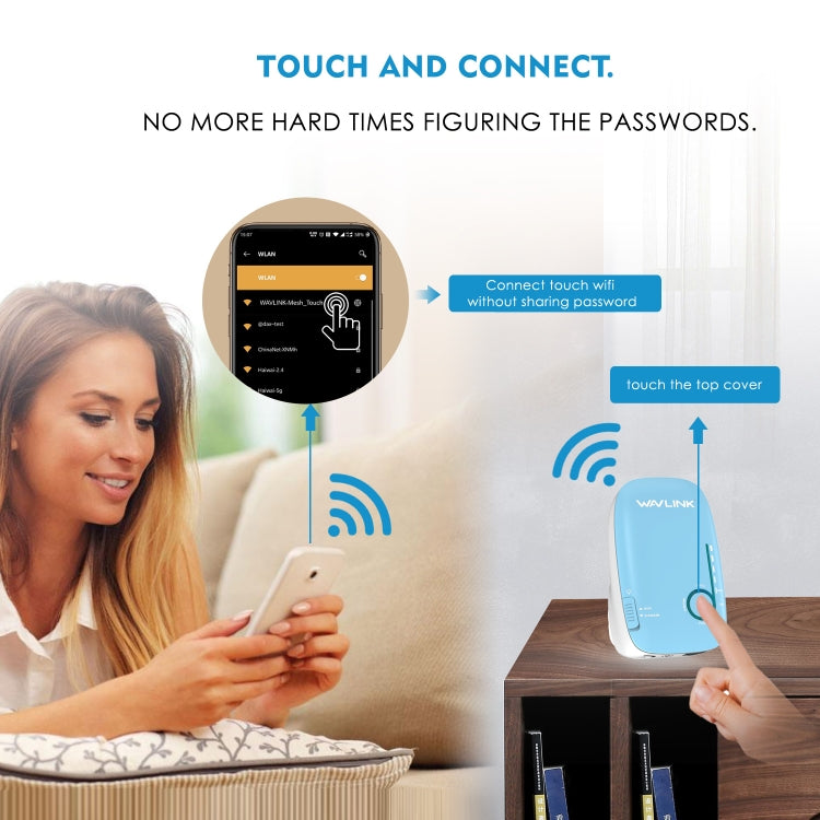 Router WiFi domestico WAVLINK WN576K2 AC1200 sistema mesh dual band