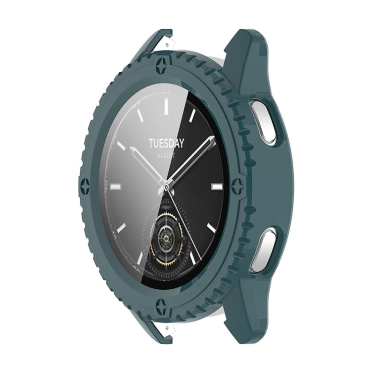 ENKAY Hat-Prince PC a copertura totale + cassa per orologio integrata con pellicola in vetro temperato, For Xiaomi Watch S3