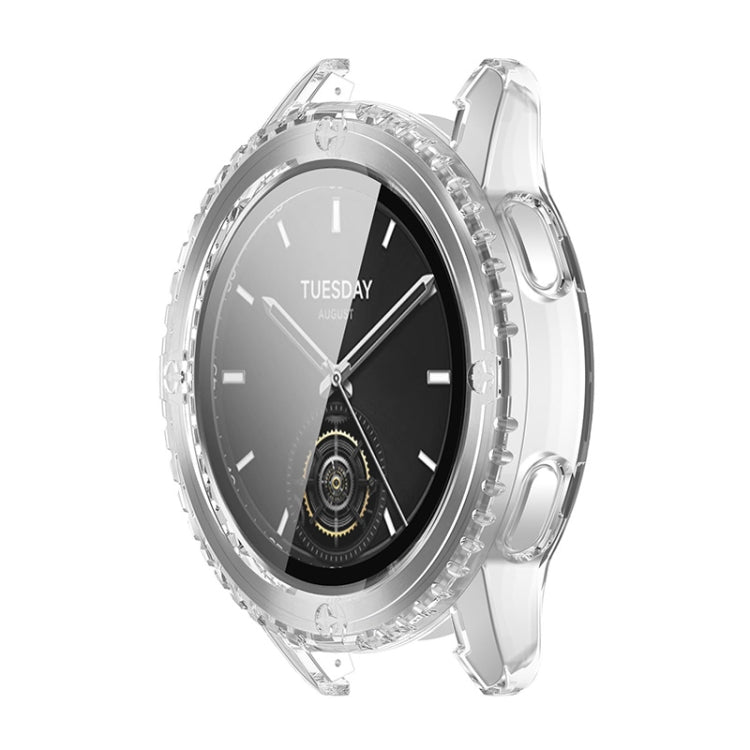 ENKAY Hat-Prince PC a copertura totale + cassa per orologio integrata con pellicola in vetro temperato, For Xiaomi Watch S3