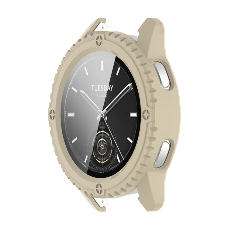 ENKAY Hat-Prince PC a copertura totale + cassa per orologio integrata con pellicola in vetro temperato, For Xiaomi Watch S3