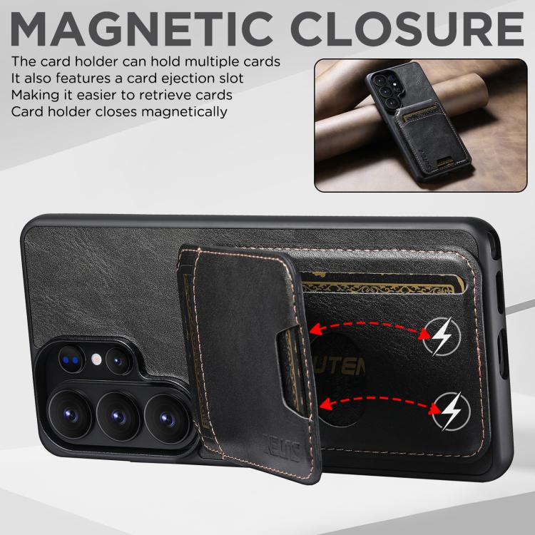 Custodia portafoglio in pelle con supporto per Samsung Galaxy S26