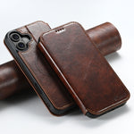 Custodia magnetica in pelle per iPhone 15-17