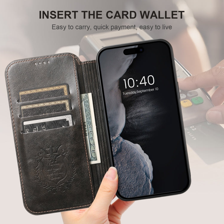 Custodia magnetica in pelle per iPhone 15-17
