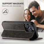 Custodia magnetica in pelle per iPhone 15-17