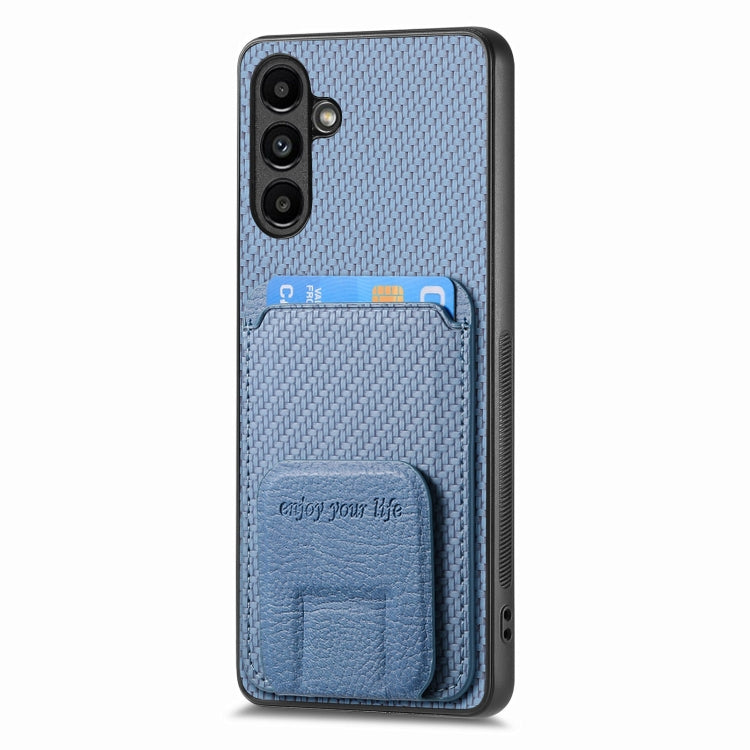 Custodia portafoglio in fibra di carbonio per Samsung Galaxy A22