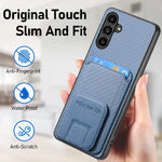 Custodia portafoglio in fibra di carbonio per Samsung Galaxy A22