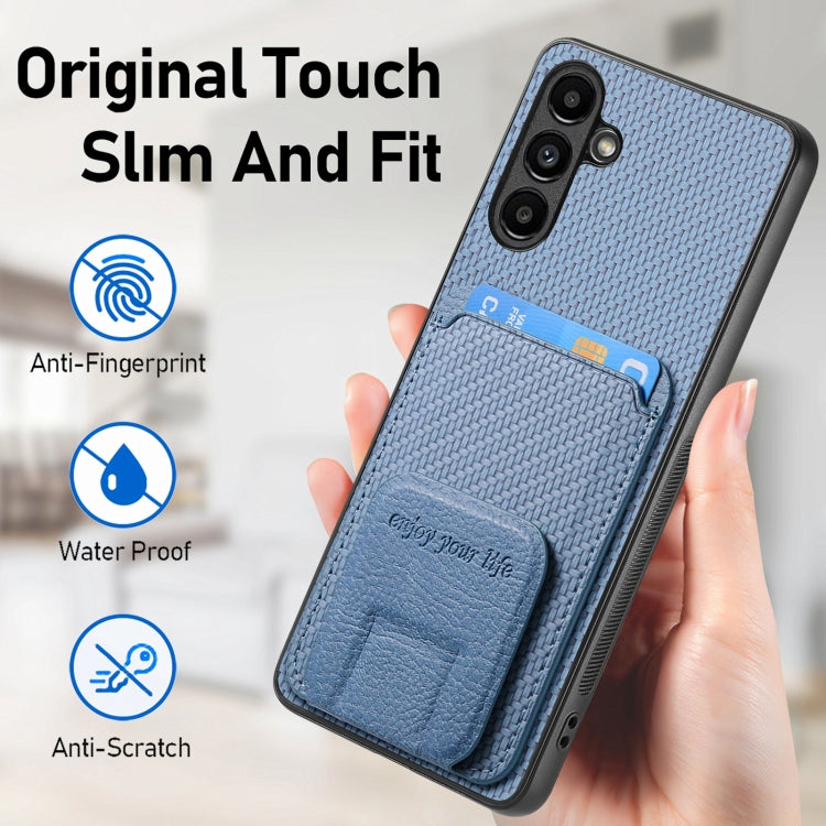 Custodia portafoglio in fibra di carbonio per Samsung Galaxy A22