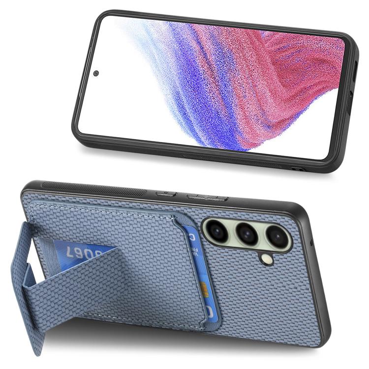 Custodia portafoglio in fibra di carbonio per Samsung Galaxy S25