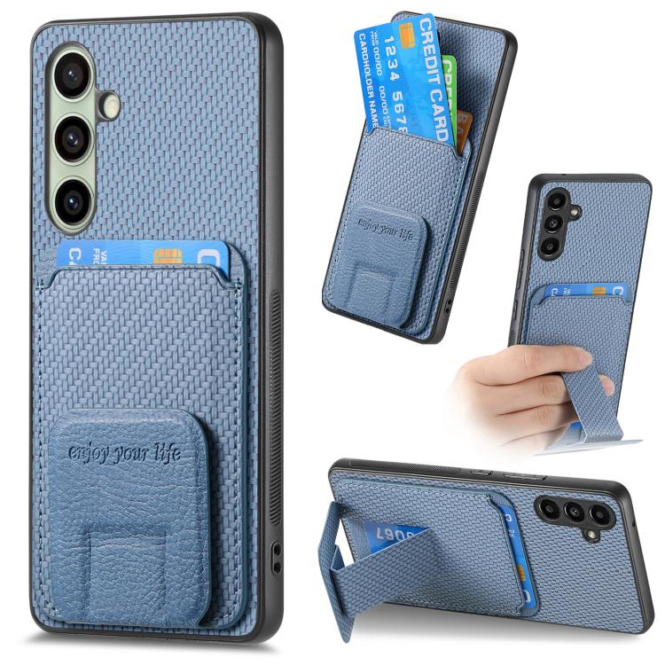 Custodia portafoglio in fibra di carbonio per Samsung Galaxy A57