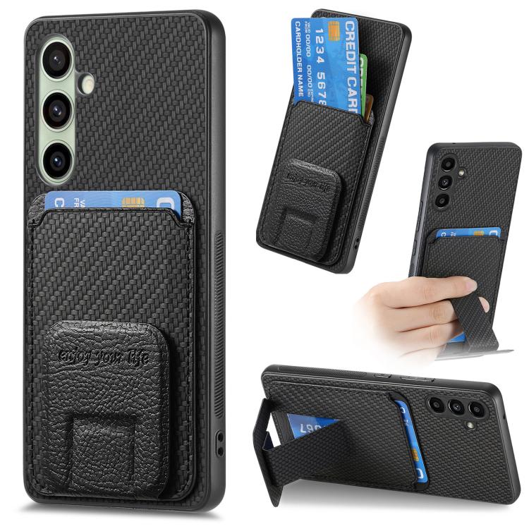 Custodia portafoglio in fibra di carbonio per Samsung Galaxy A57