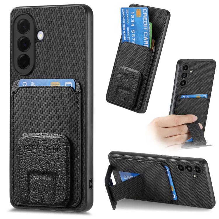 Custodia portafoglio in fibra di carbonio per Samsung Galaxy A57
