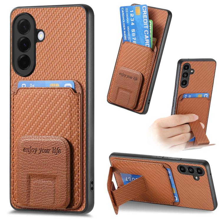 Custodia portafoglio in fibra di carbonio per Samsung Galaxy A57