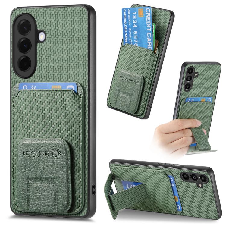 Custodia portafoglio in fibra di carbonio per Samsung Galaxy A57