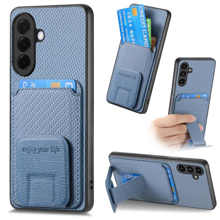 Custodia portafoglio in fibra di carbonio per Samsung Galaxy A57