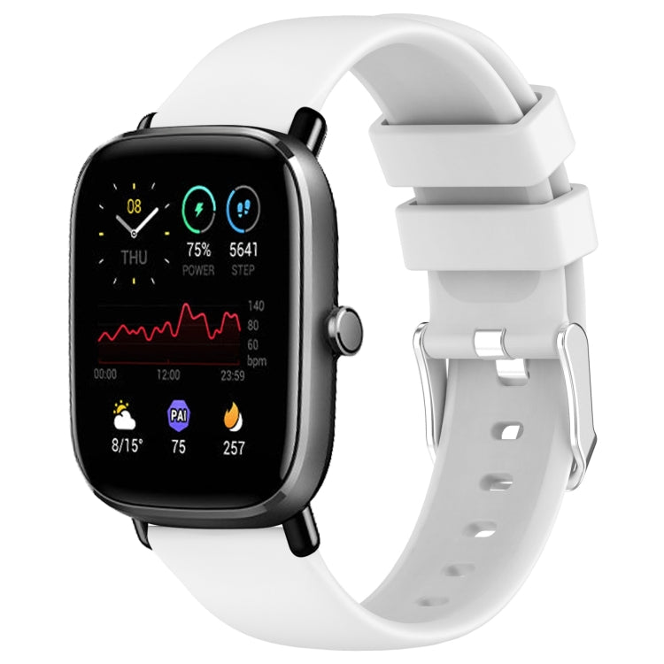 Cinturino per orologio in silicone tinta unita liscio da 20 mm, For Amazfit GTS 4, For Amazfit GTS 4 Mini