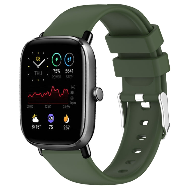 Cinturino per orologio in silicone tinta unita liscio da 20 mm, For Amazfit GTS 4, For Amazfit GTS 4 Mini