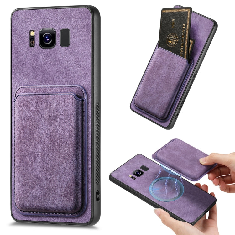 Custodia magnetica in pelle con porta carte per Samsung Galaxy