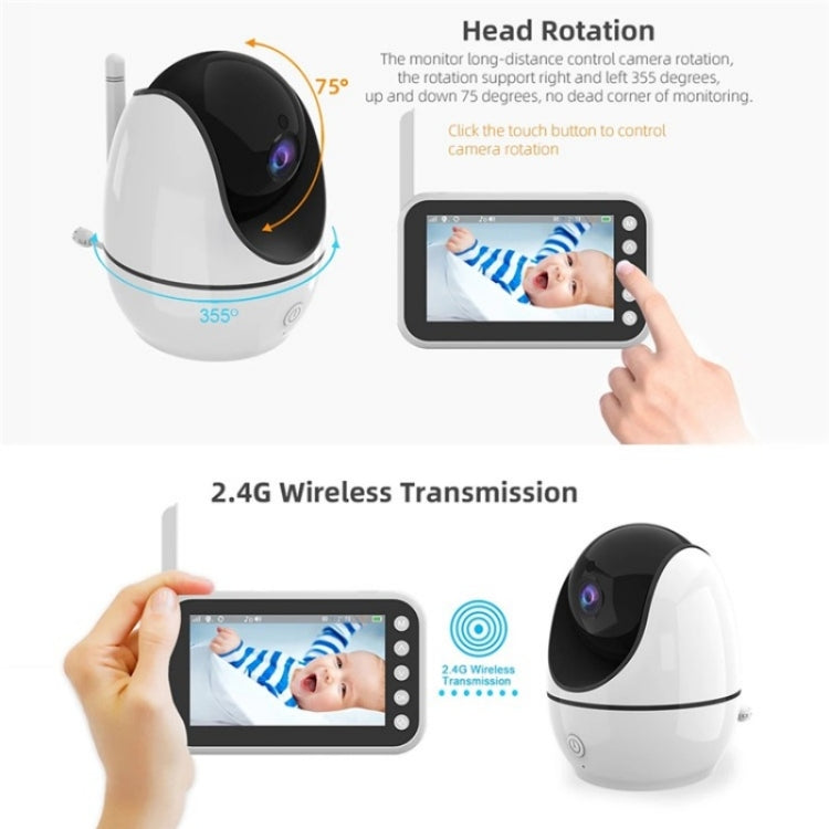 Baby monitor video 4,5" ABM200 con temperatura e interfono