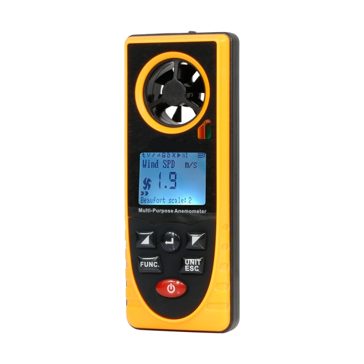 Anemometro digitale GM8910 per vento e temperatura con LCD retroilluminato - immagine 3