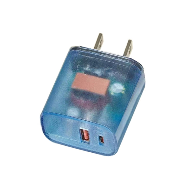 Caricabatterie USB PD3.0 Type-C QC3.0 20W trasparente US
