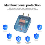 Caricabatterie USB PD3.0 Type-C QC3.0 20W trasparente US