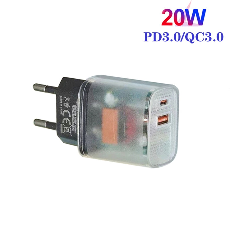 Caricabatterie USB PD3.0 Type-C QC3.0 20W con presa EU
