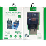 Caricabatterie USB PD3.0 Type-C QC3.0 20W con presa EU