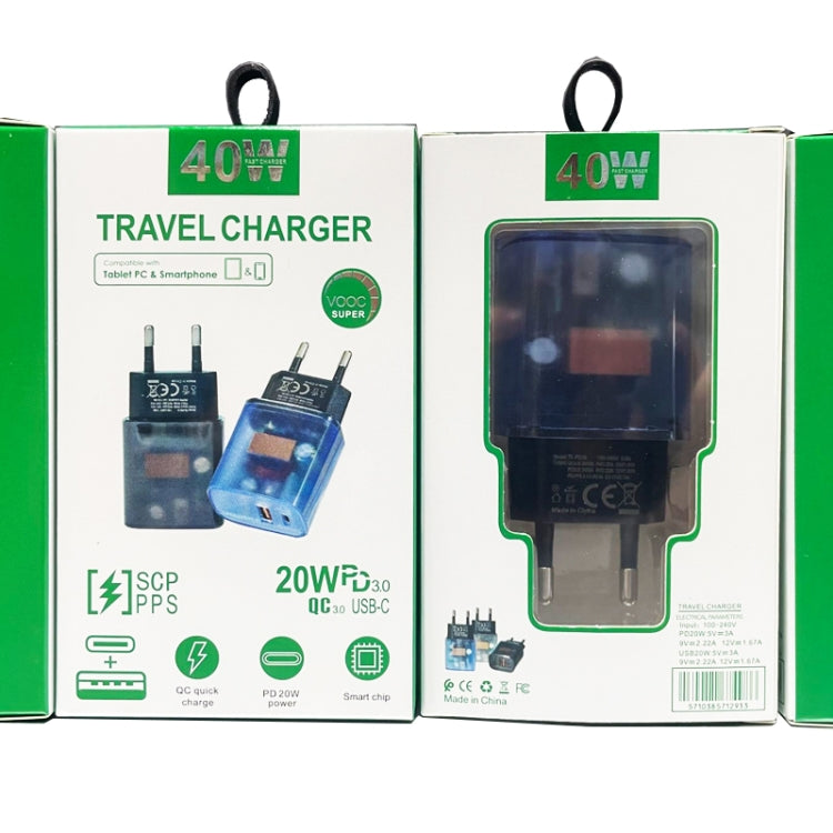 Caricabatterie USB PD3.0 Type-C QC3.0 20W con presa EU