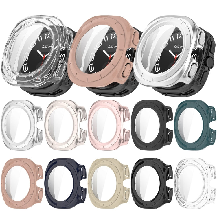 Custodia protettiva impermeabile per orologio integrata con pellicola temperata e PC, For Samsung Galaxy Watch 7 40mm