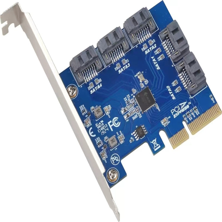 Scheda controller PCIe x4 5 porte SATA III 6 Gb/s