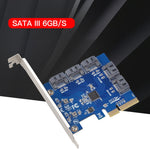 Scheda controller PCIe x4 5 porte SATA III 6 Gb/s