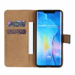 Fondina ribaltabile orizzontale in pelle per Huawei Mate 20 Pro, con chiusura magnetica e staffa e slot per schede e portafoglio