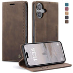 CaseMe 013 Custodia per telefono in pelle con flip orizzontale multifunzionale, For iPhone Duo, For iPhone 17, For iPhone Air, For iPhone 16 Pro Max