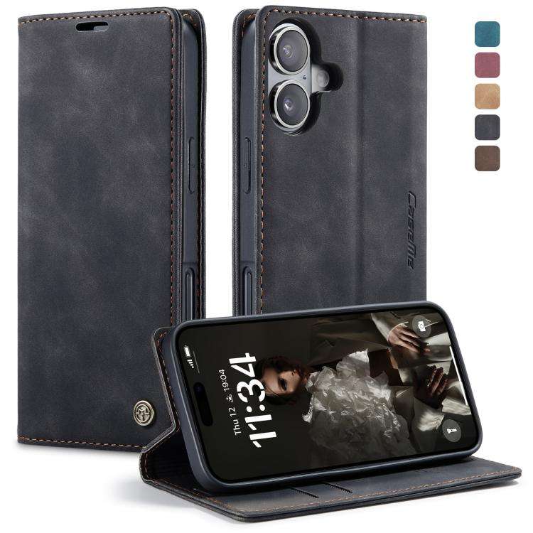 CaseMe 013 Custodia per telefono in pelle con flip orizzontale multifunzionale, For iPhone Duo, For iPhone 17, For iPhone Air, For iPhone 16 Pro Max