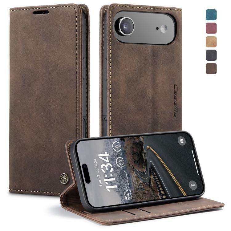 CaseMe 013 Custodia per telefono in pelle con flip orizzontale multifunzionale, For iPhone Duo, For iPhone 17, For iPhone Air, For iPhone 16 Pro Max