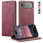 CaseMe 013 Custodia per telefono in pelle con flip orizzontale multifunzionale, For iPhone Duo, For iPhone 17, For iPhone Air, For iPhone 16 Pro Max