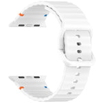 Cinturino per orologio in silicone con cuciture a grana ondulata, For Apple Watch Series 6 40mm, For Apple Watch Series 6 44mm