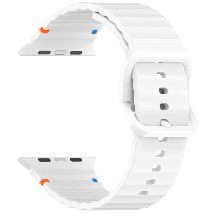 Cinturino per orologio in silicone con cuciture a grana ondulata, For Apple Watch Series 6 40mm, For Apple Watch Series 6 44mm